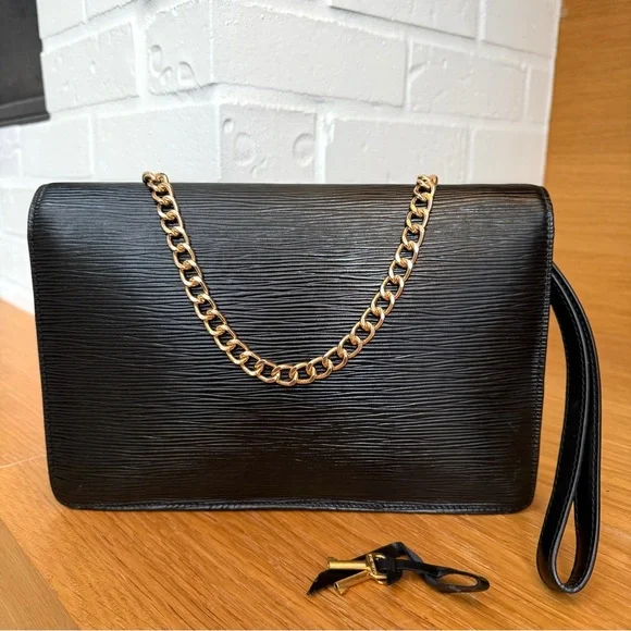 Louis Vuitton Authentic Vintage Custom Epi Sellier Clutch /Shoulder Bag - Picture 2 of 14